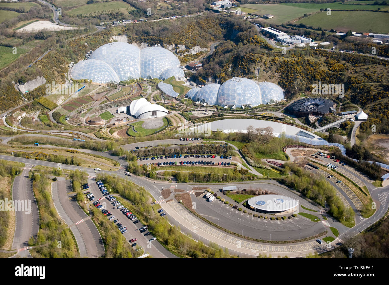 Eden Project from the Air Stock Photo