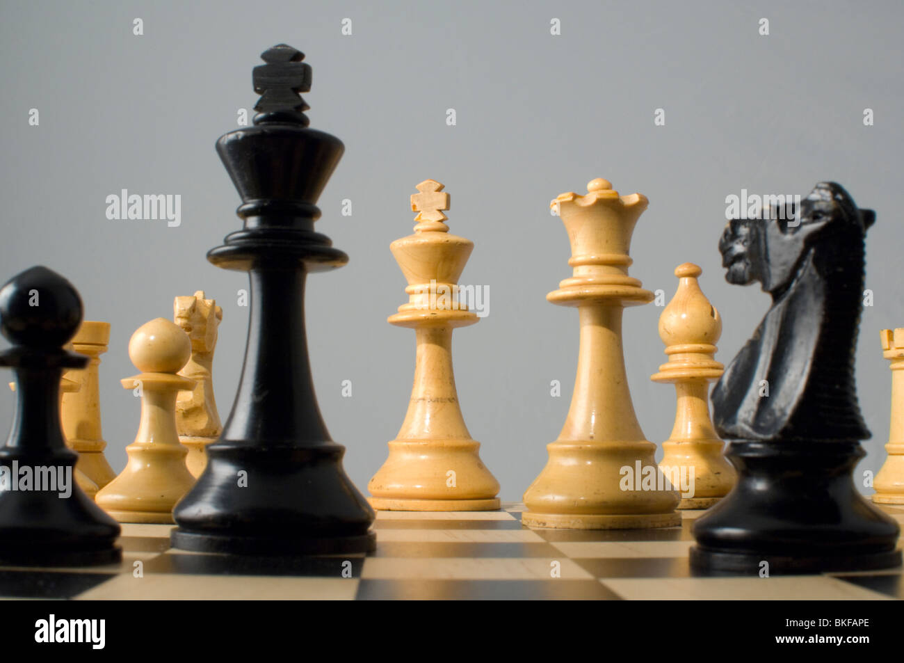 Chess Pieces On Chessboard Symbolic Meaning Stock Photo 1569675175