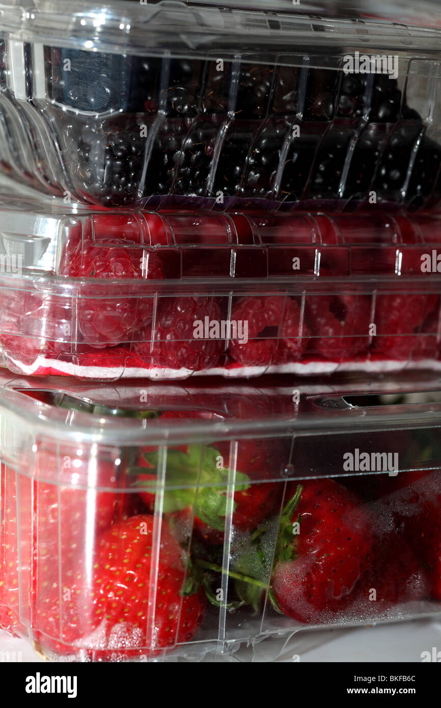 fruit in plastic containers Stock Photo Alamy