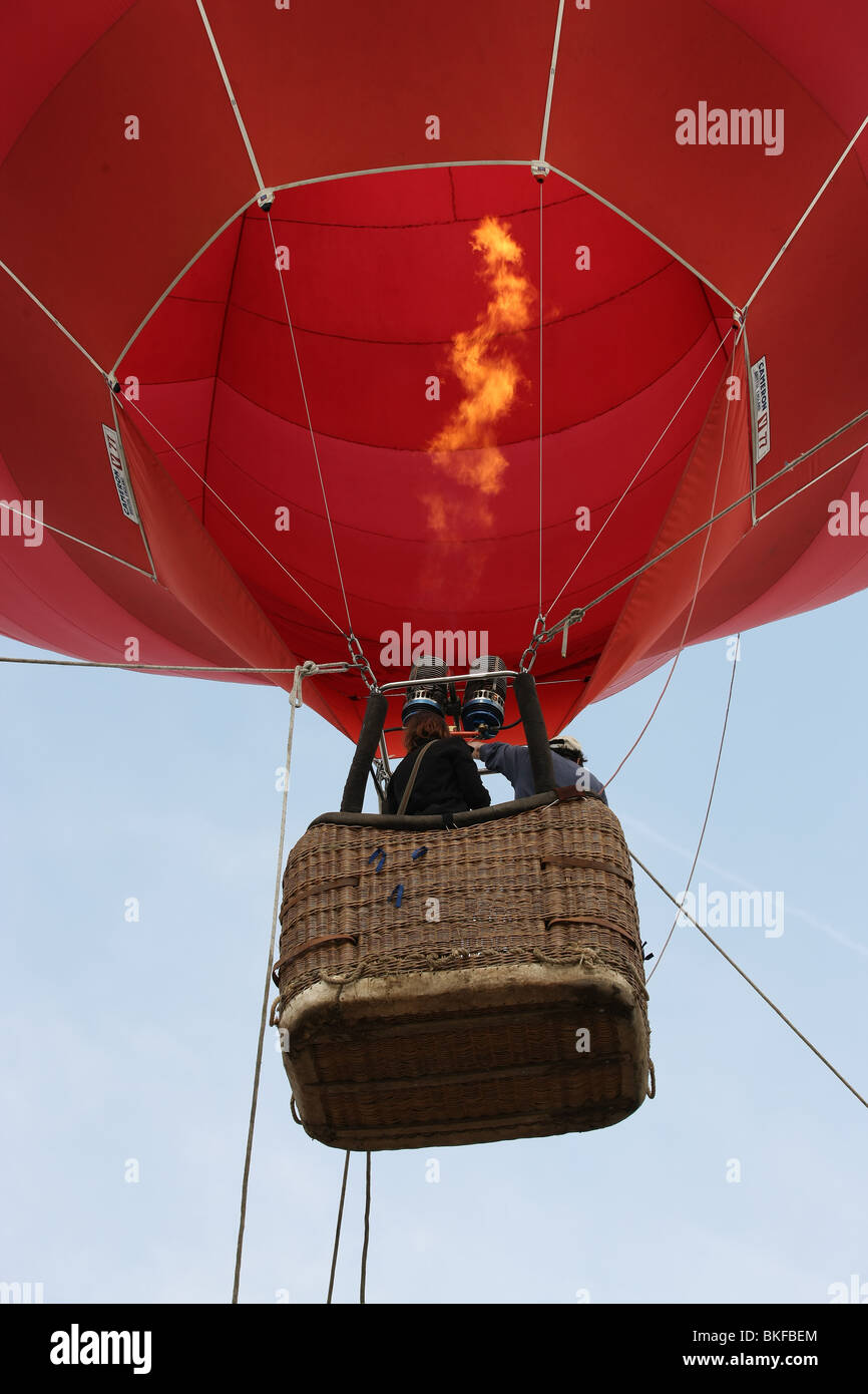 hotair balloon, during inflation Stock Photo Alamy