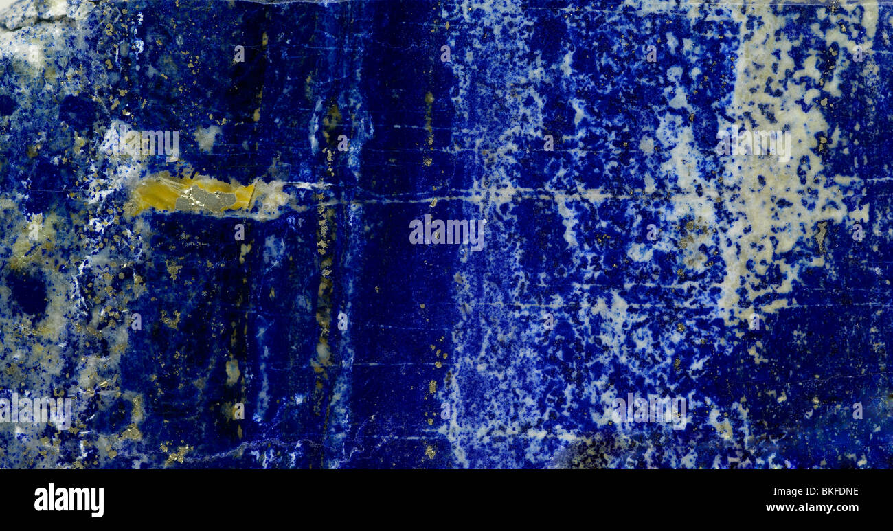 A cross section of lapis lazuli Stock Photo