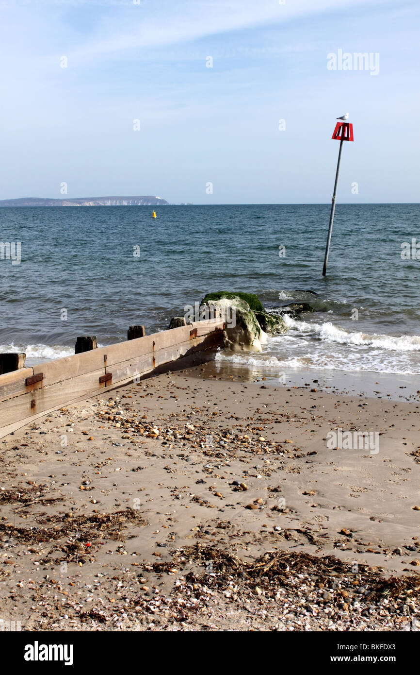 Sea view Avon Beach Christchurch Dorset Stock Photo Alamy