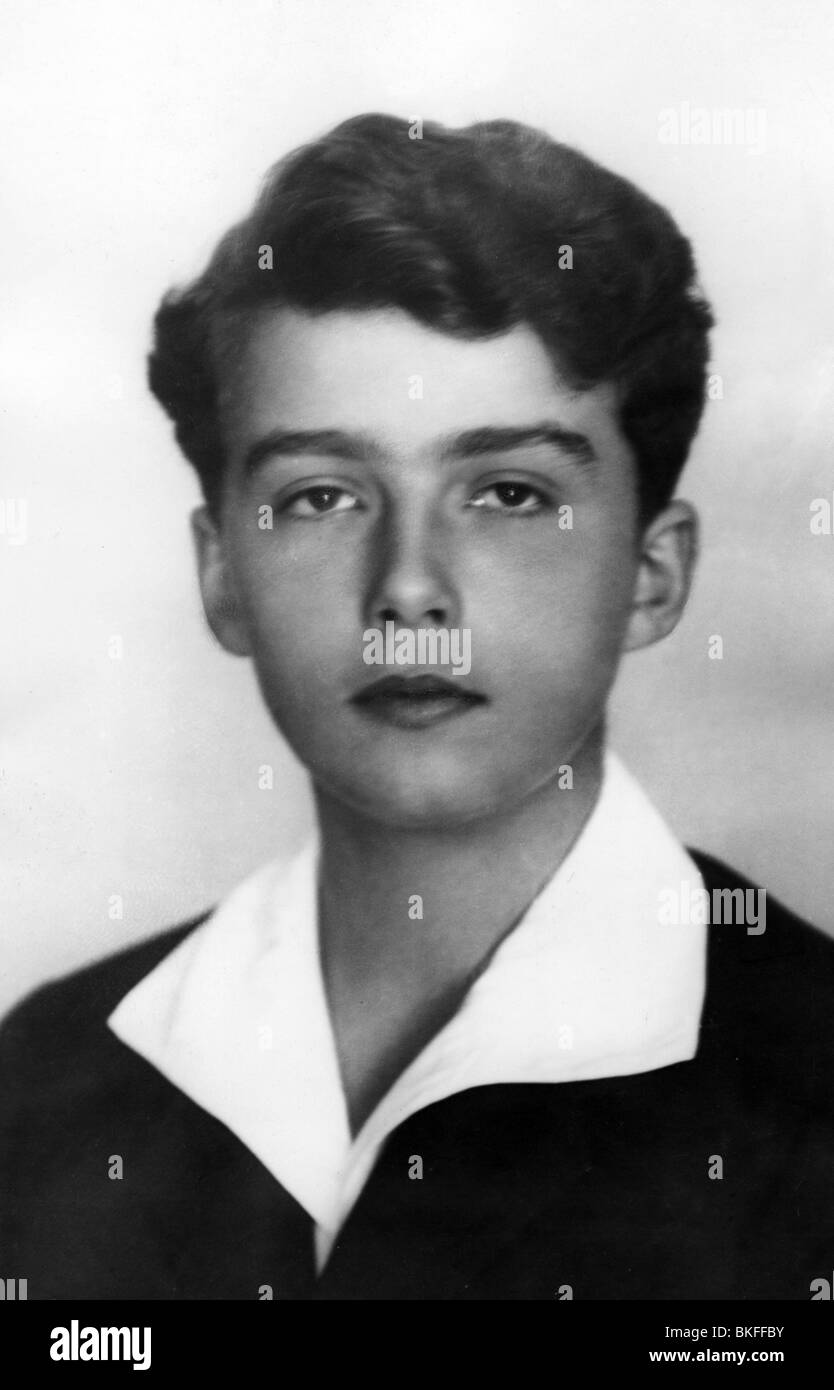 Habsburg, Otto von. 20.11.1912 - 4.7.2011, Austrian - German politician (CSU), portrait, youth, circa 1930, , Stock Photo