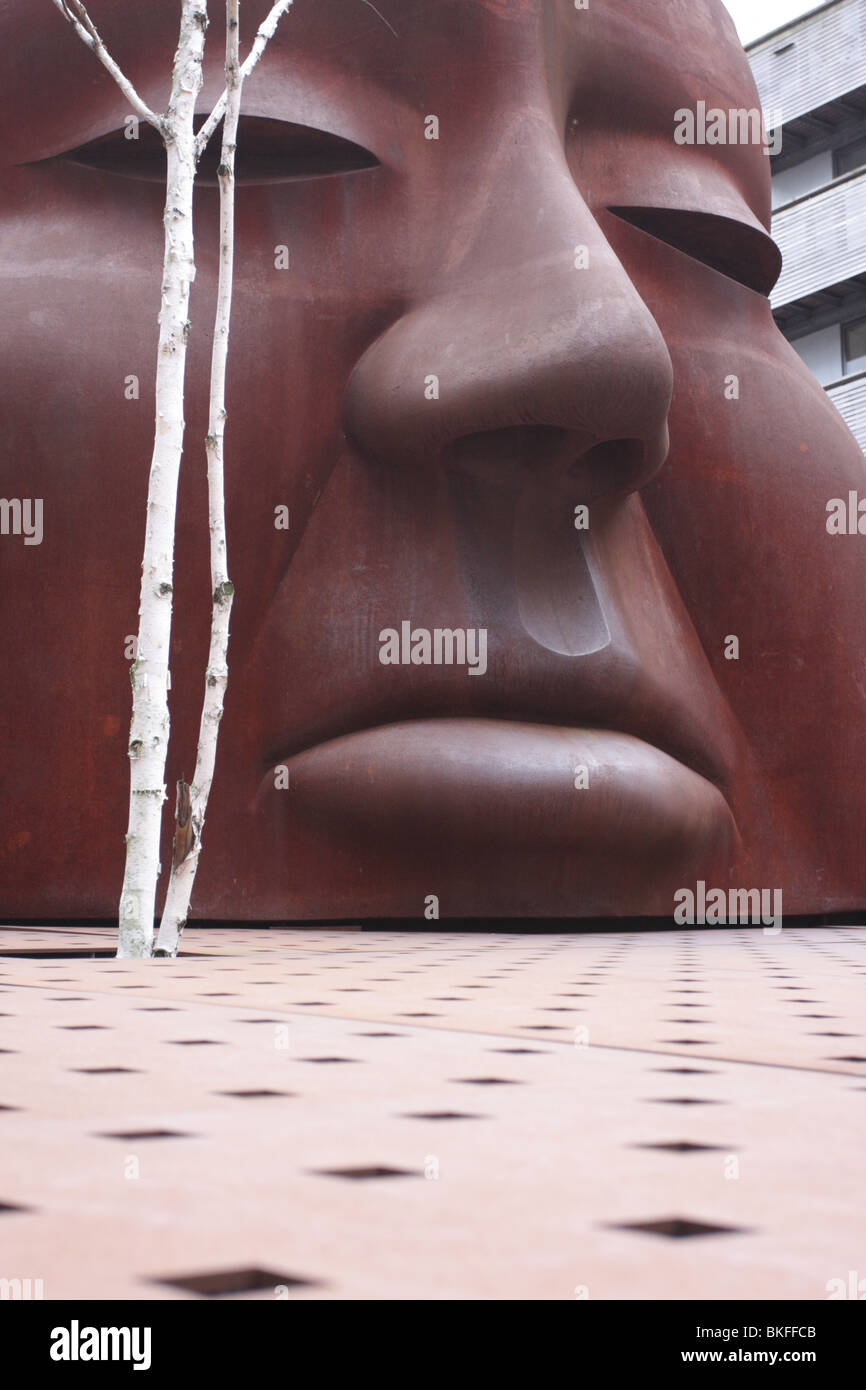 Gainsborough Studios in Islington, highlighted by sculpture of Alfred