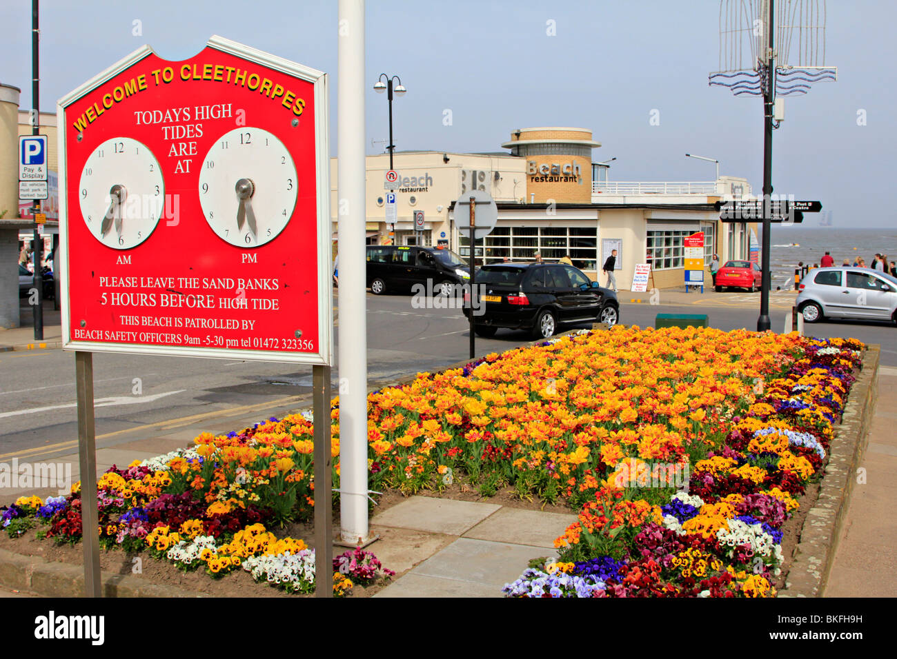cleethorpes beach promenade seafront humberside england uk gb Stock