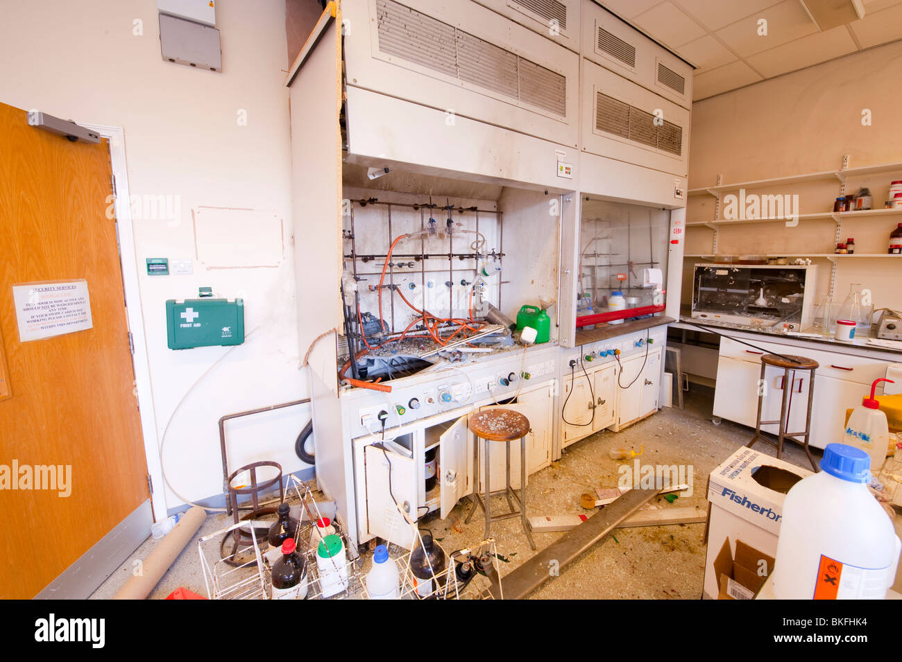 Chemistry Lab After Explosion Stock Photo Alamy