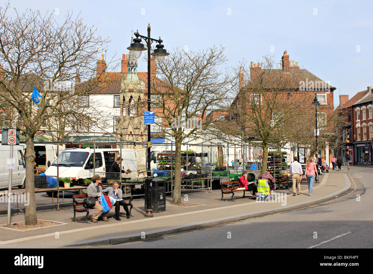 horncastle town centre high street lincolnshire england uk gb Stock