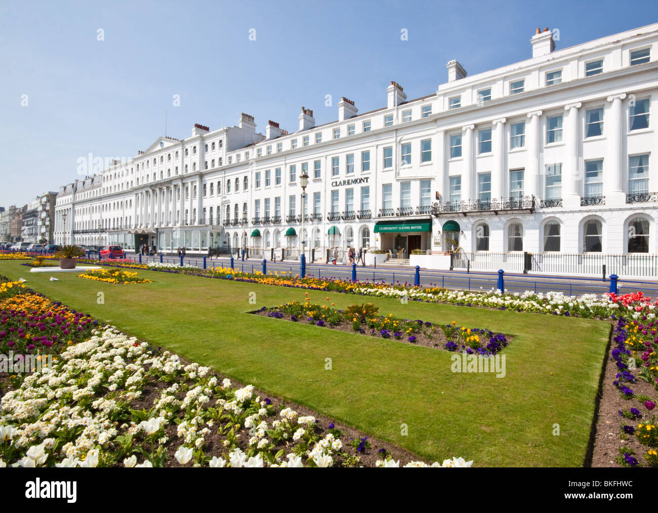Claremont Hotel Seafront Eastbourne East Sussex Lawns Gardens Stock Photo