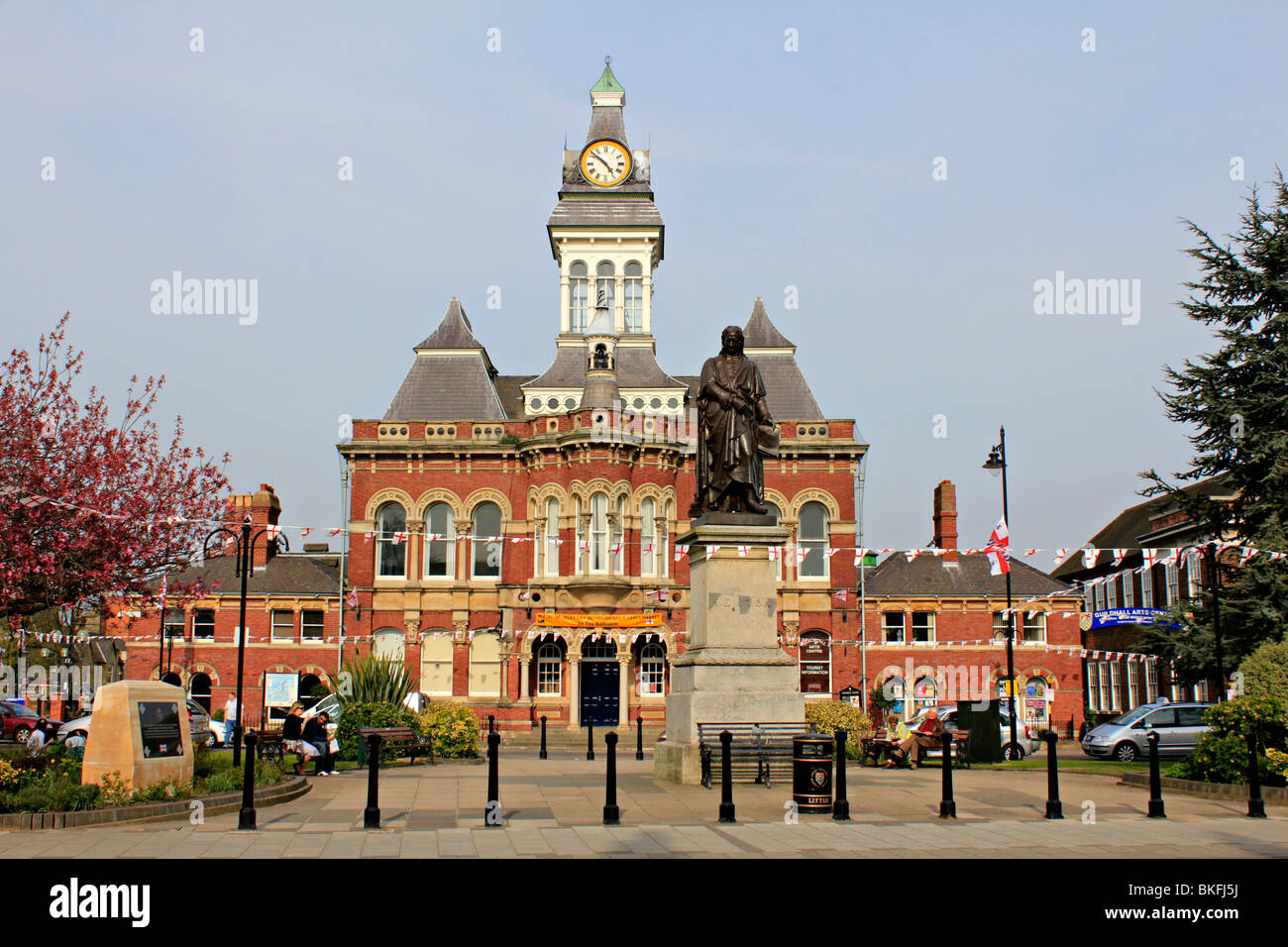 grantham town centre civic centre guildhall lincolnshire england uk gb Stock Photo Alamy