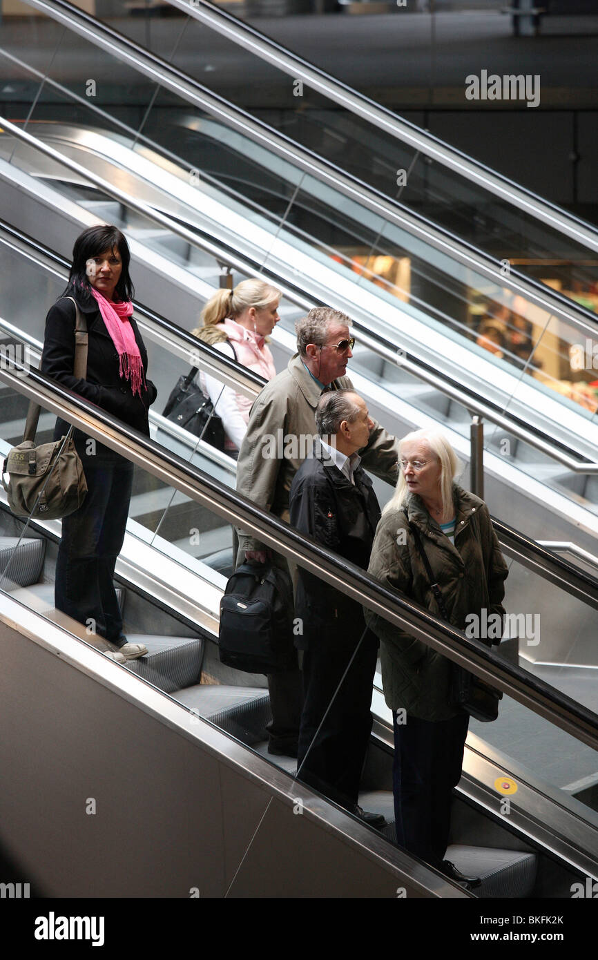 Passengers at the Berlin Central Station, Germany Stock Photo