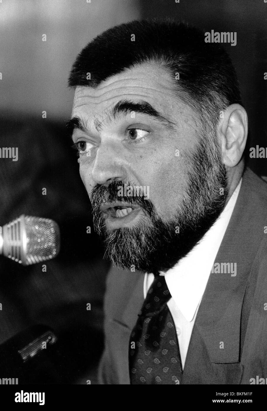 Mesic, Stjepan, * 24.12.1934, Croatian politician, portrait, as President of Yugoslavia, during a speech, 1991, Stock Photo
