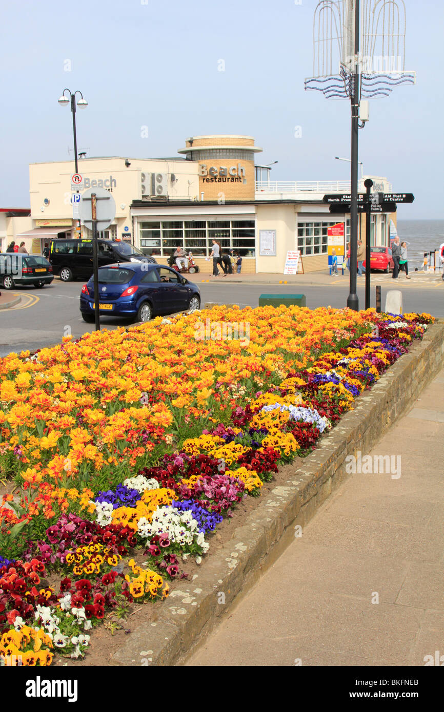 cleethorpes beach promenade seafront humberside england uk gb Stock