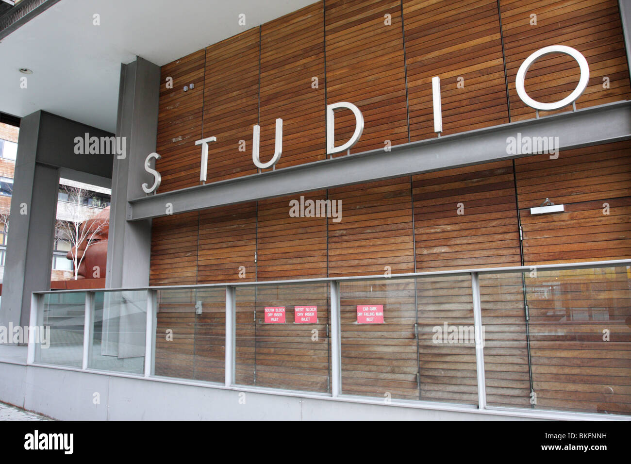 Gainsborough Studios in Islington, highlighted by sculpture of Alfred
