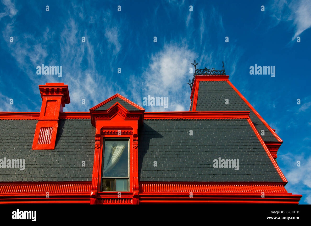 Rooftops Plateau Mont Royal Montreal Canada Stock Photo