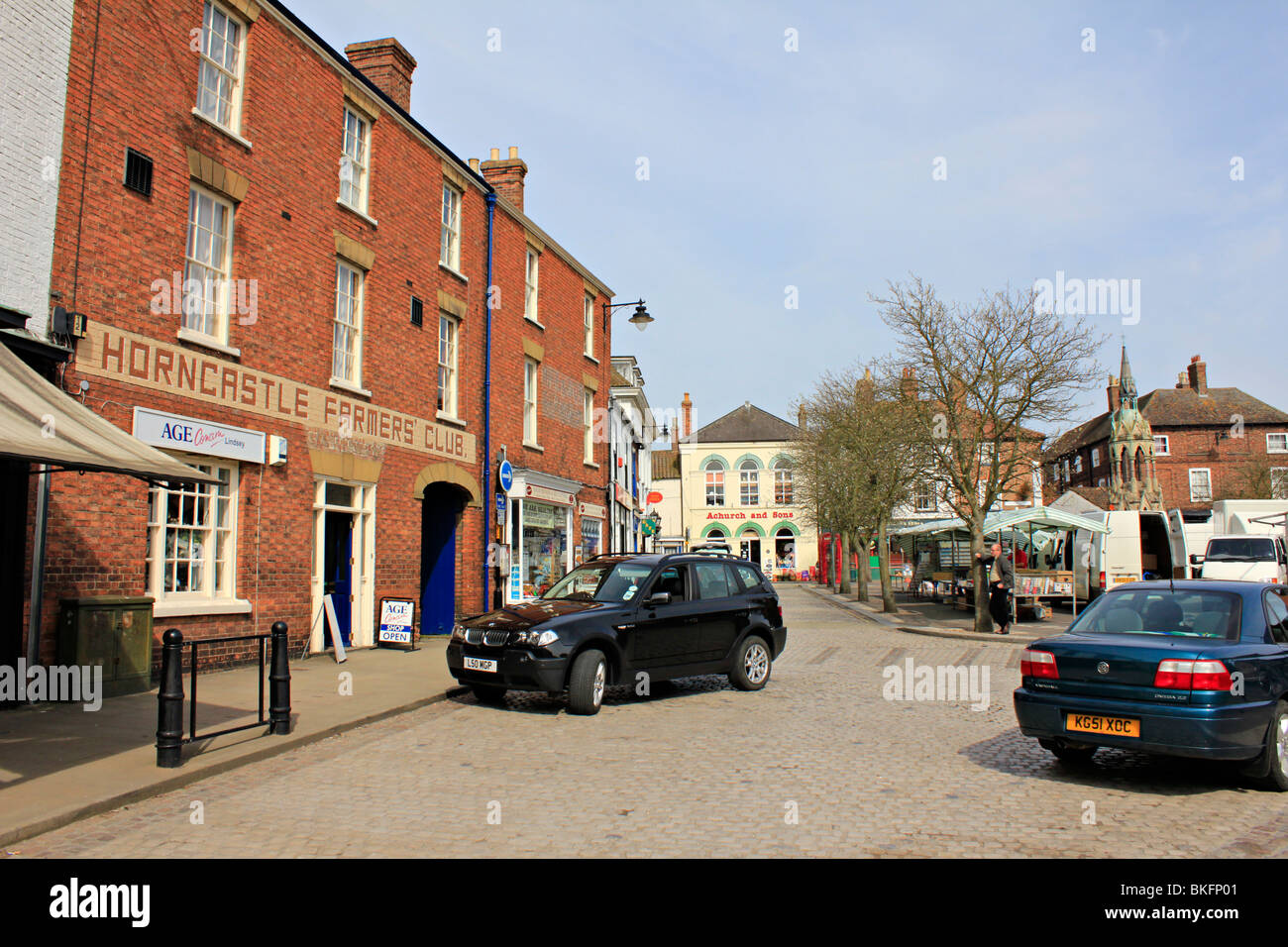 horncastle town centre high street lincolnshire england uk gb Stock