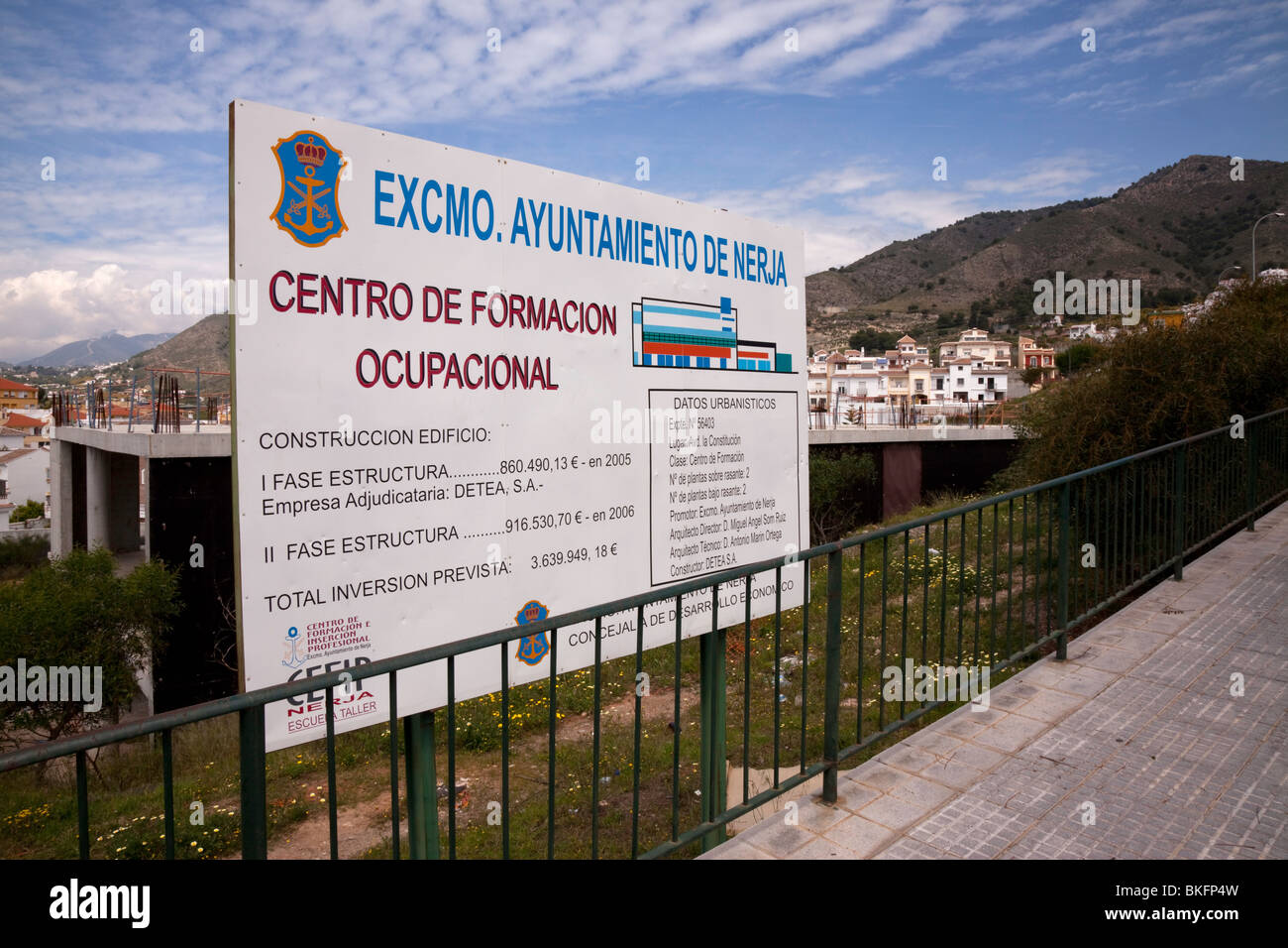 Urbanisation scheme district, Nerja, Andalucia, Spain Stock Photo