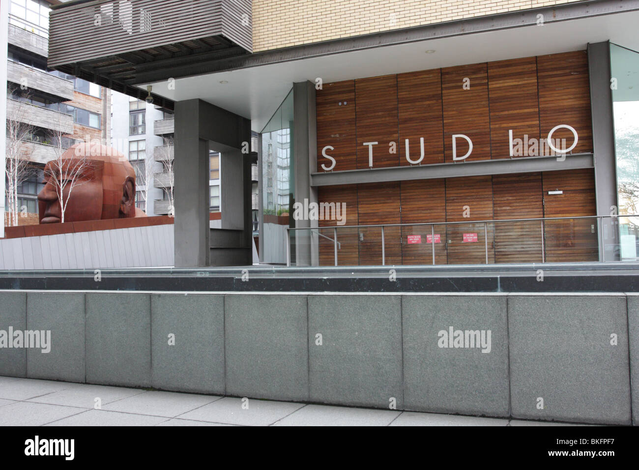 Gainsborough Studios in Islington, highlighted by sculpture of Alfred