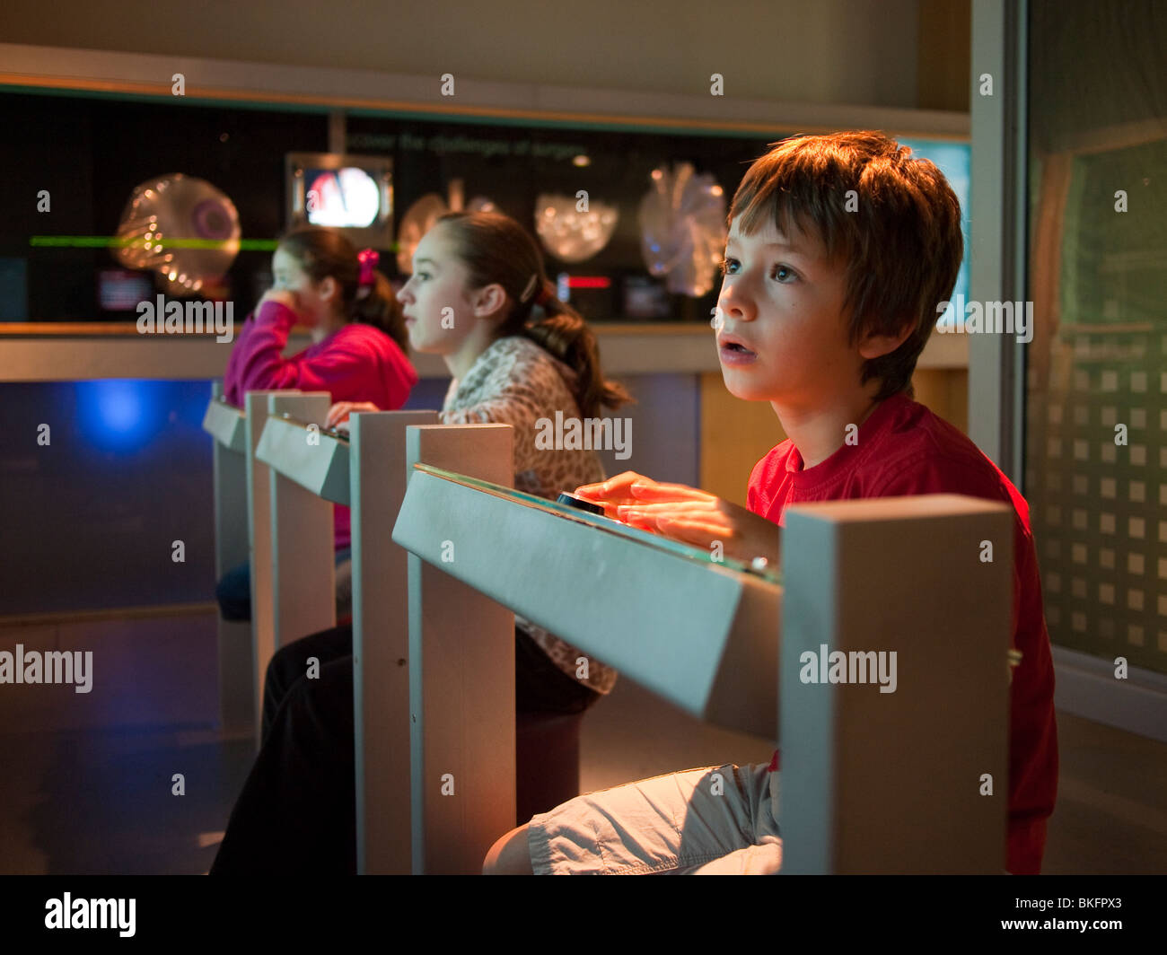 Children at Birmingham Think Tank Science Museum Stock Photo