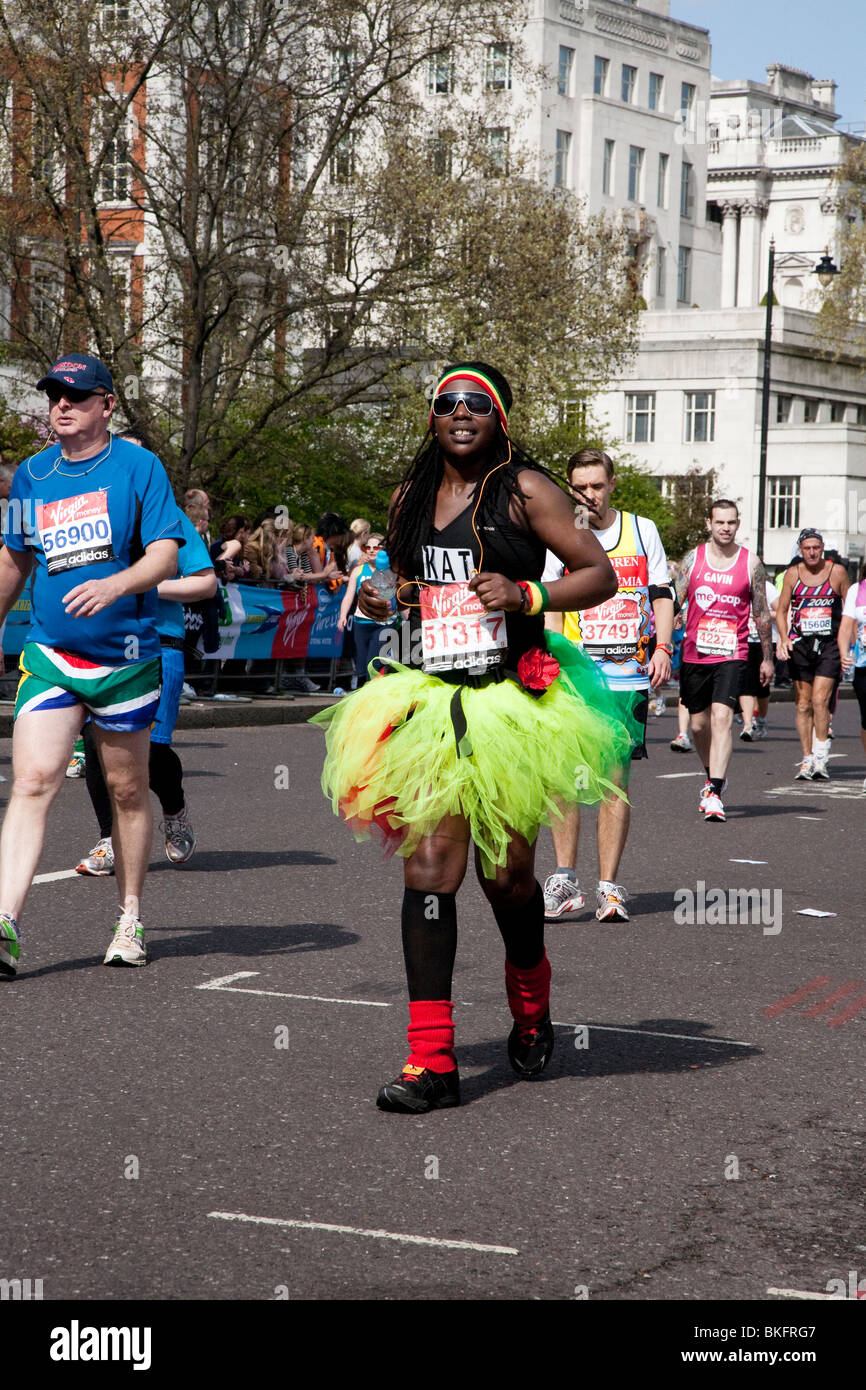 London Marathon 2010 tutu Stock Photo