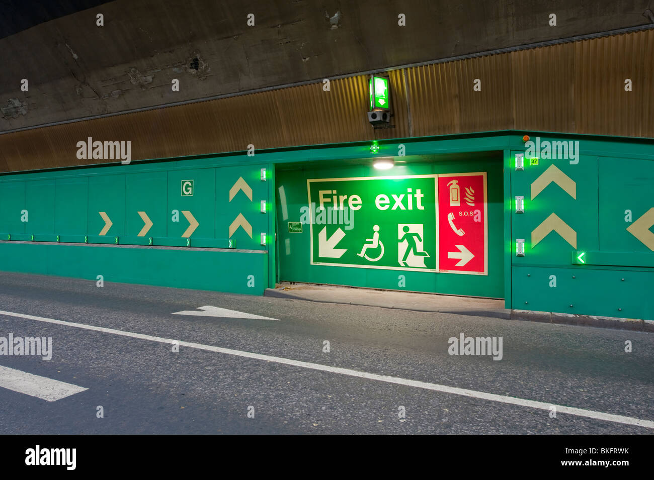 Liverpool Mersey Tunnel Emergency Fire Exit UK Stock Photo