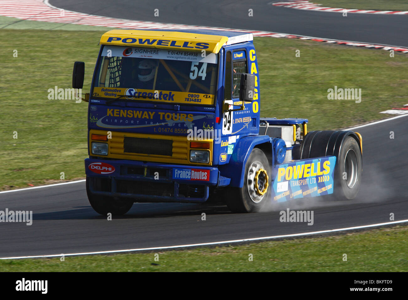 Steven Powell driving his Ford Cargo at Brands Hatch 2010 Stock Photo ...