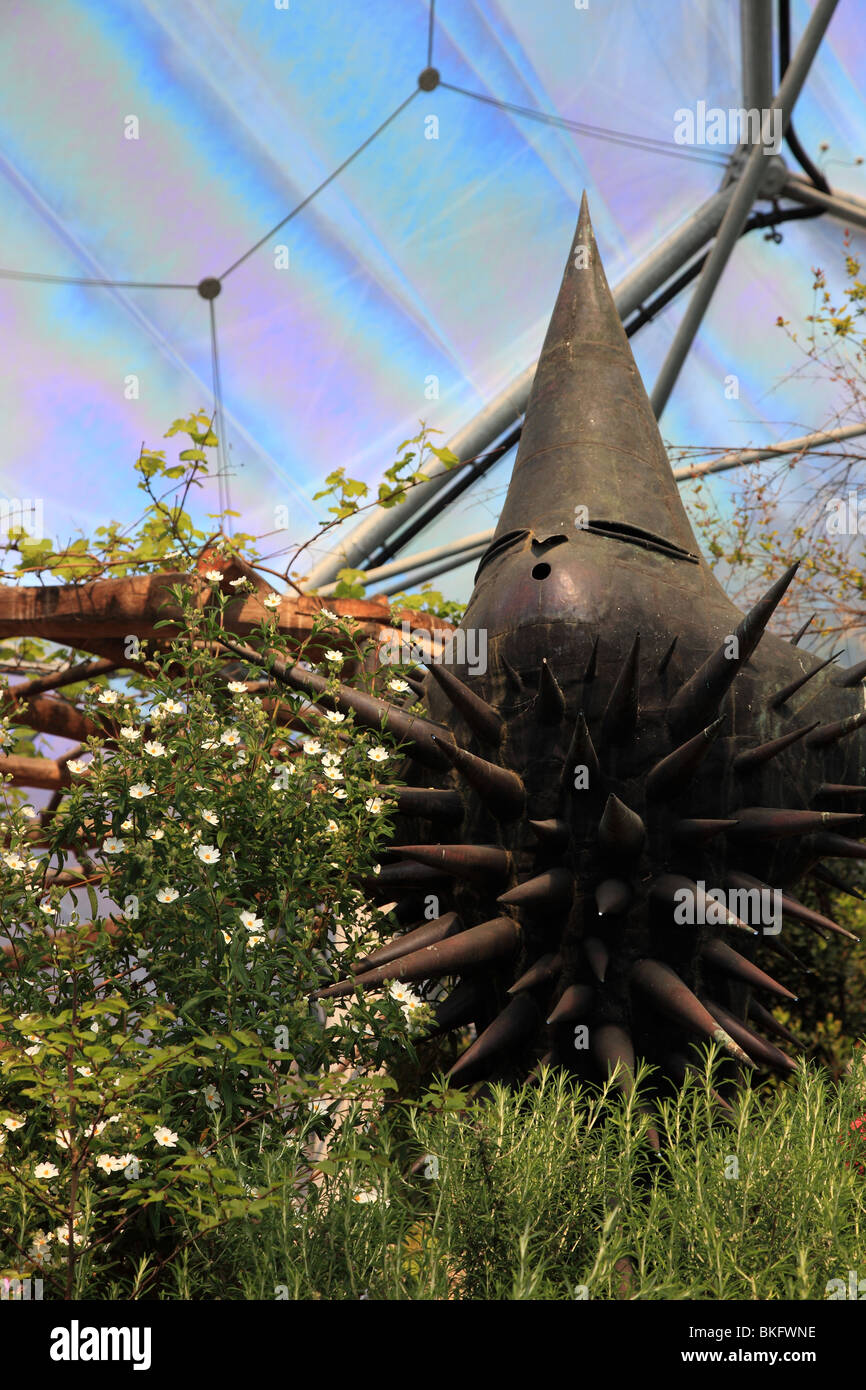 Sculpture in Eden Project gardens Cornwall England Stock Photo Alamy