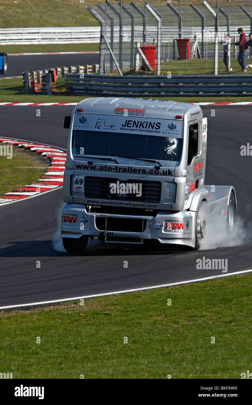 David Jenkins driving his MAN TGA at Brands Hatch 2010 Stock Photo