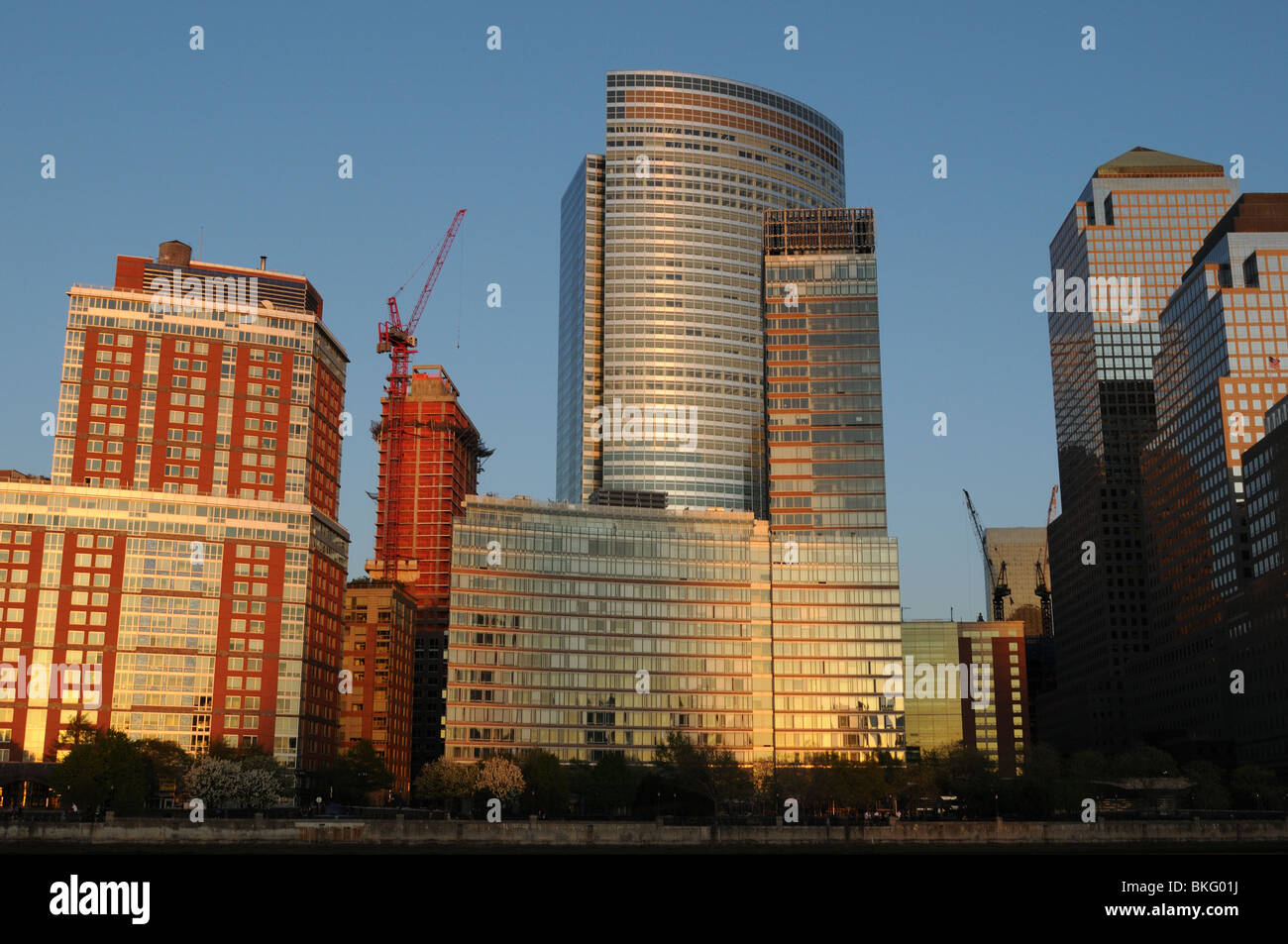 Battery Park City apartments and Goldman Sachs headquarters. Stock Photo