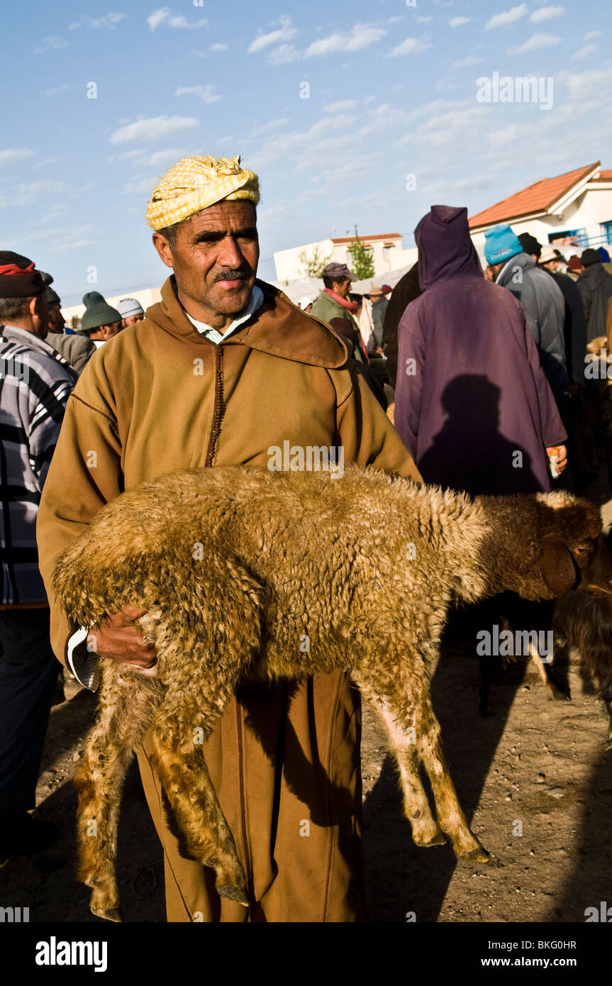 Market scene in the middle Atlas region of Morocco. Stock Photo