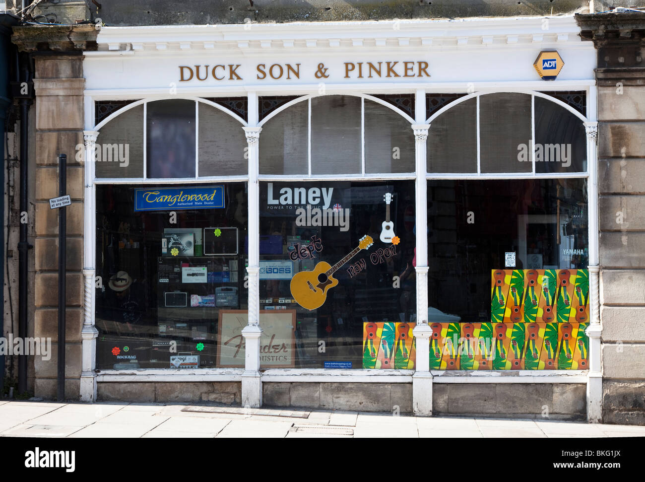 Duck Son & Pinker music shop window Bath England UK Stock Photo
