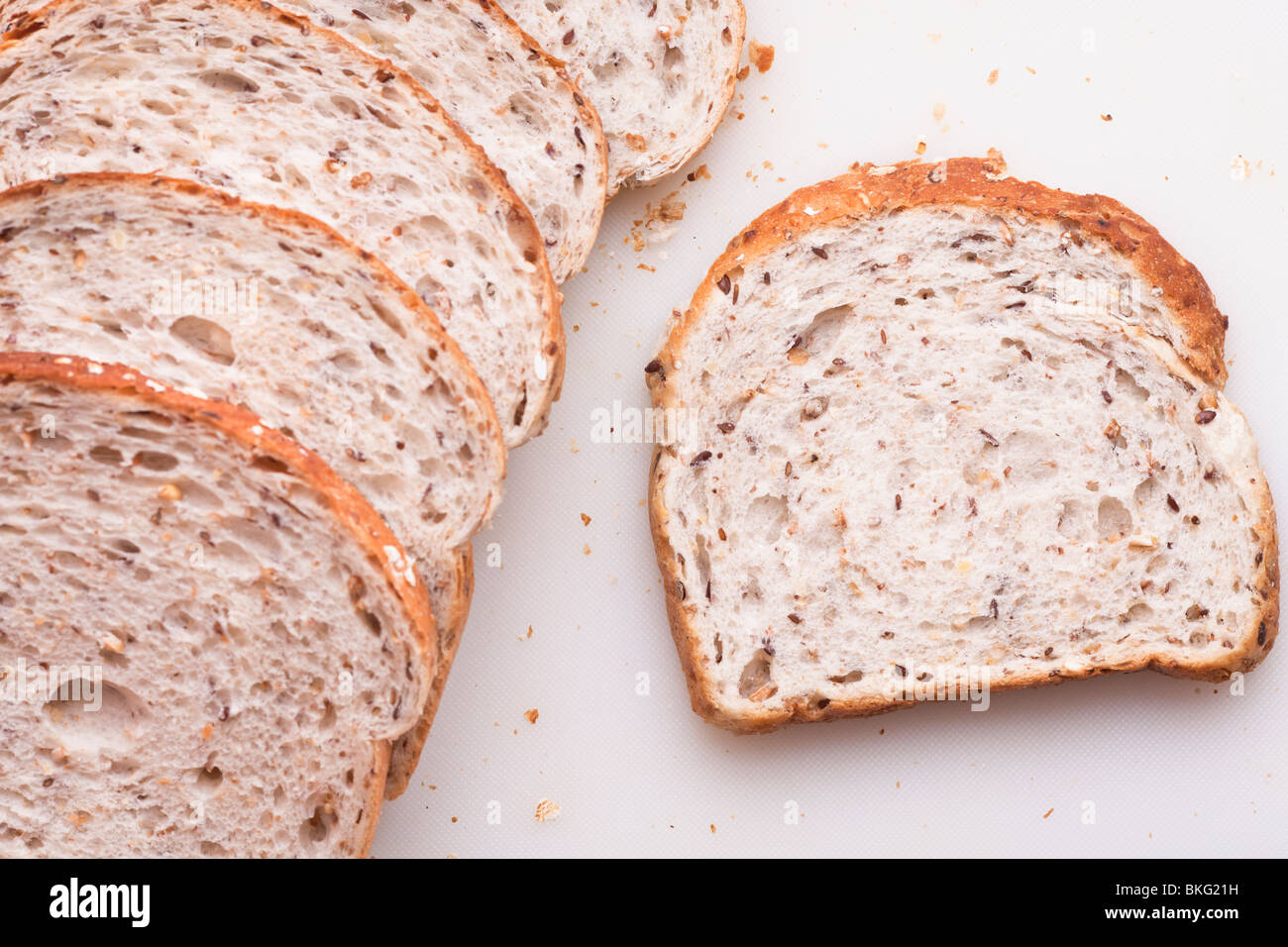 Sliced multigrain bread. Stock Photo