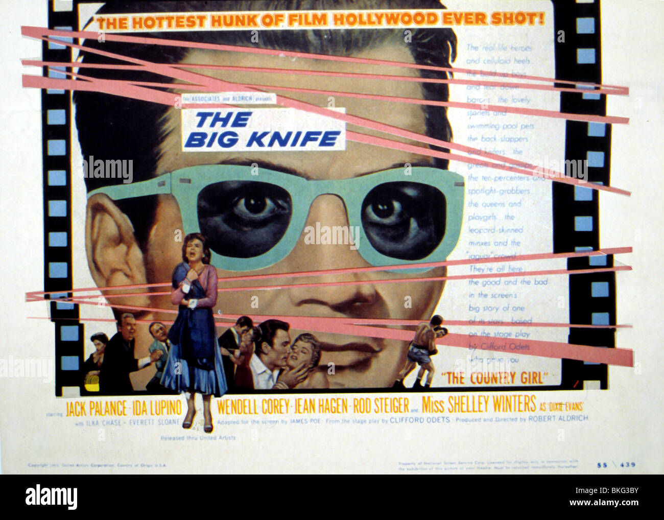 THE BIG KNIFE 1955 POSTER Stock Photo Alamy