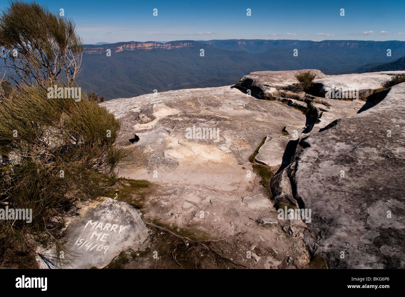 Cliff top. Blue Mountains. New South Wales. Australia. Stock Photo