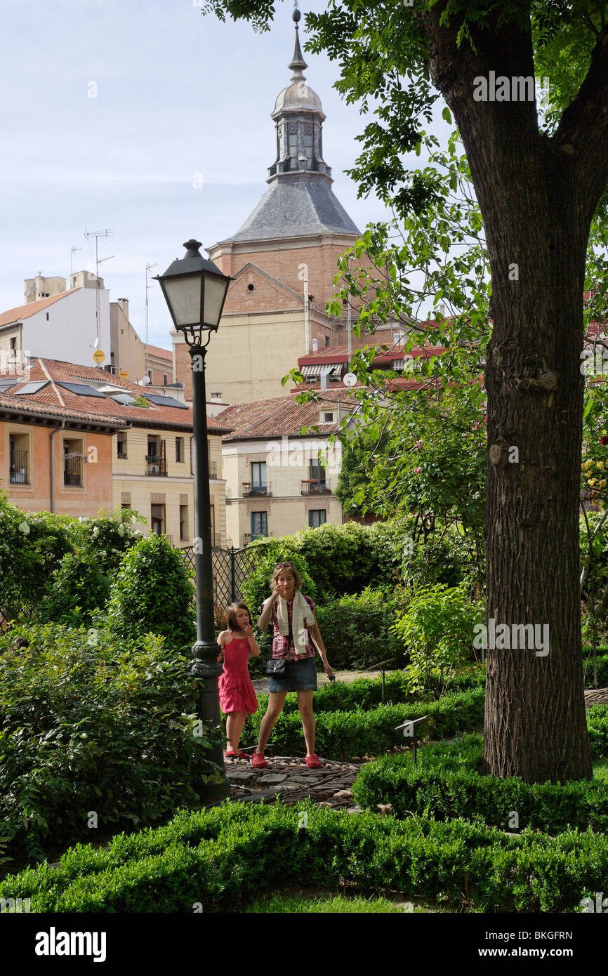 park-plaza-de-la-paja-madrid-spain-stock-photo-alamy