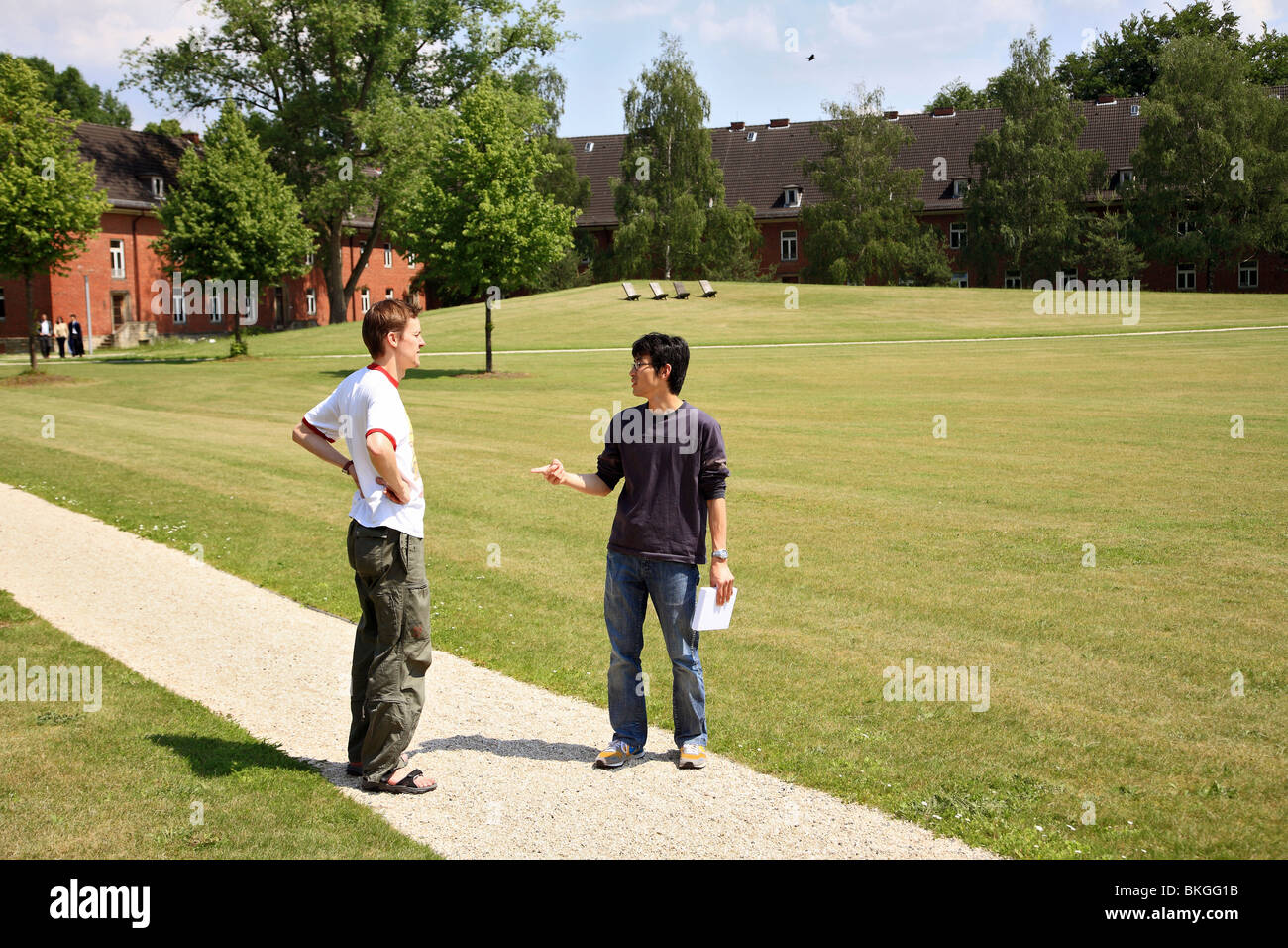 Two german students talking hi-res stock photography and images - Alamy