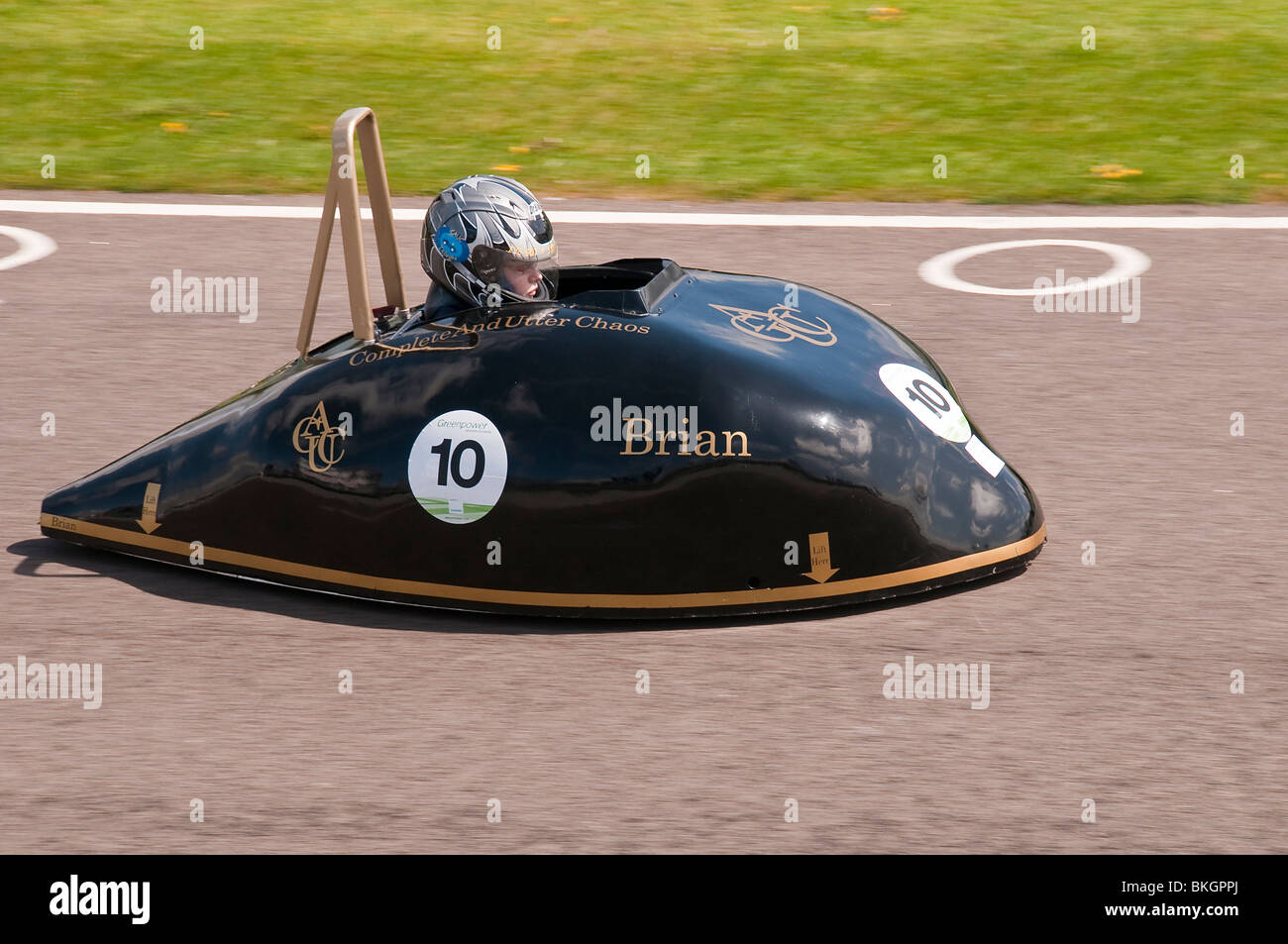 Electric Car Racing in the Greenpower Championship at Goodwood Sussex