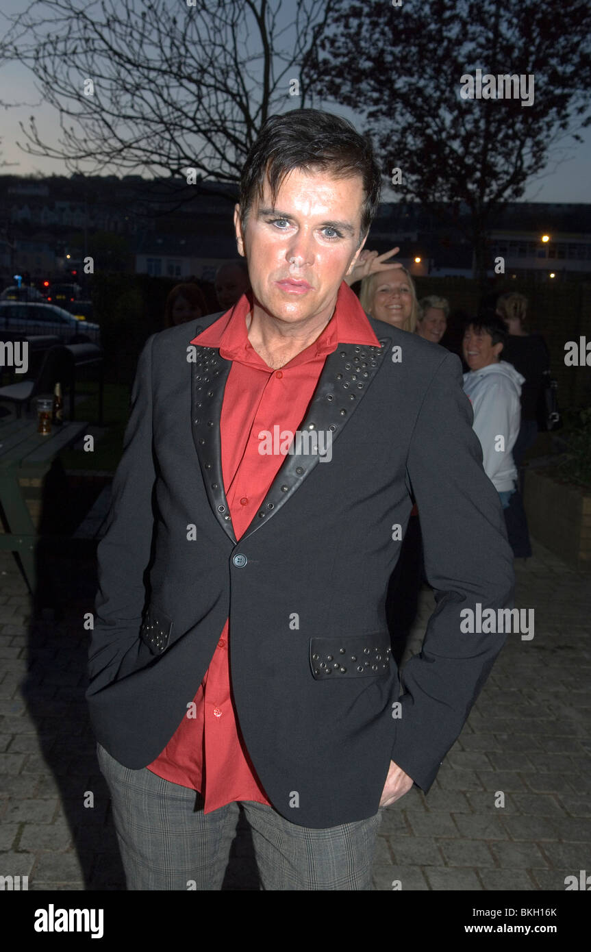80's band Visage lead singer Steve Strange attending the Boy George 'Up Close and Personal' concert at Swansea Grand Theatre. Stock Photo