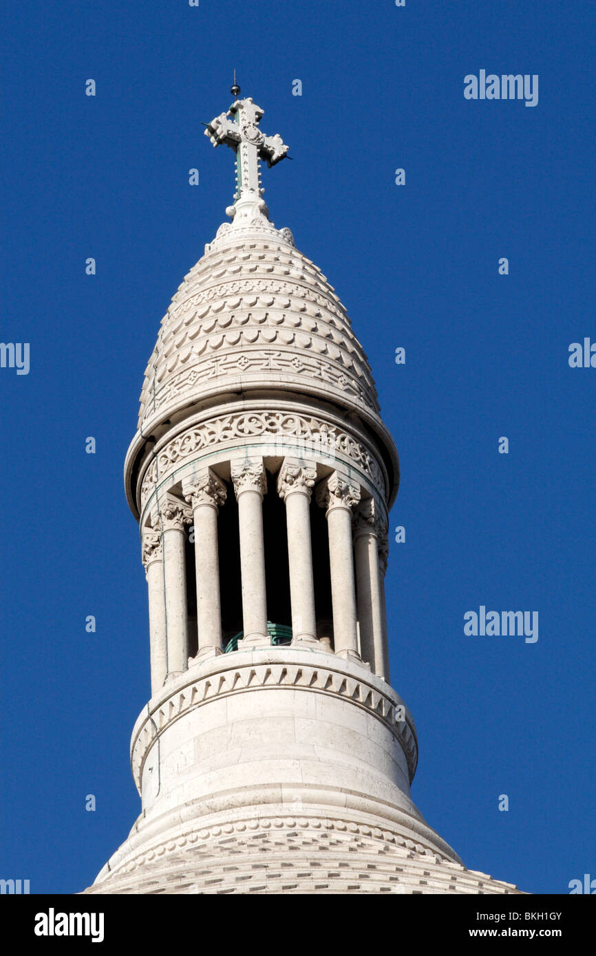 Detail of the Sacre Coeur Basilica of Montmartre in Paris, France Stock Photo