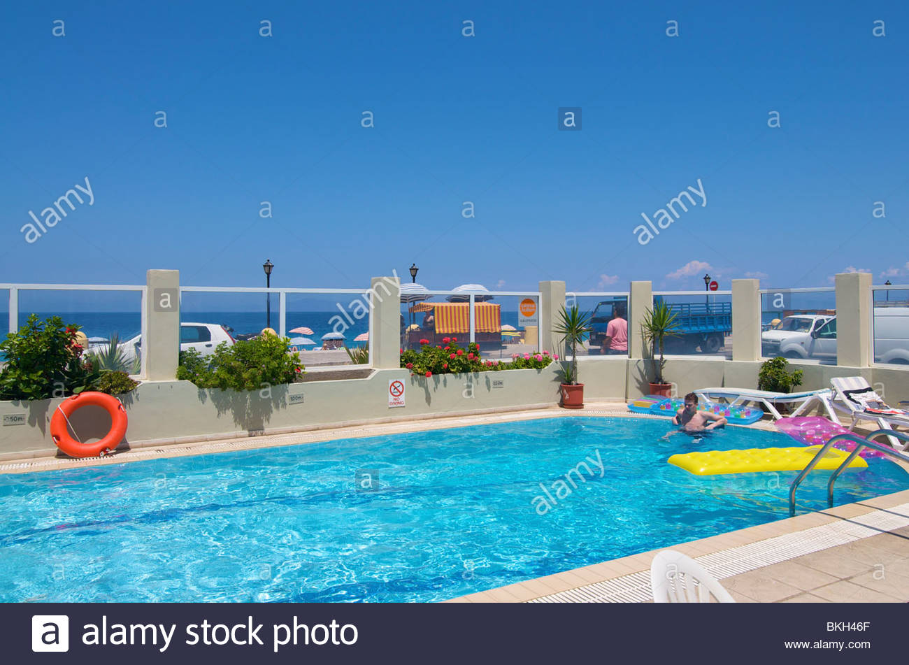 Riviera Hotel Rhodes Town Rhodes Greek Islands Greece Stock - 
