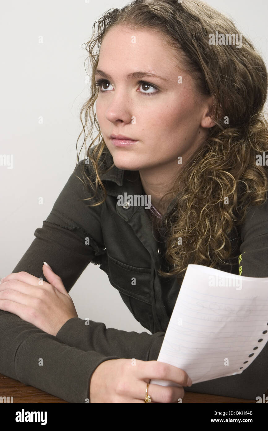 Young Woman In Distress Stock Photo Alamy