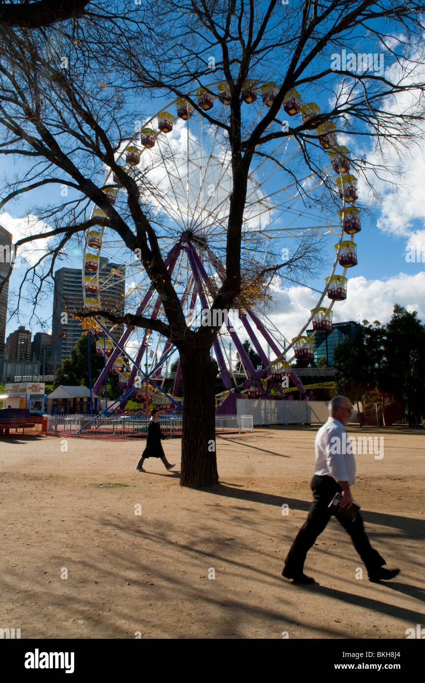 Ferris wheel, Flinders park, Melbourne, Victoria, Australia. Stock Photo