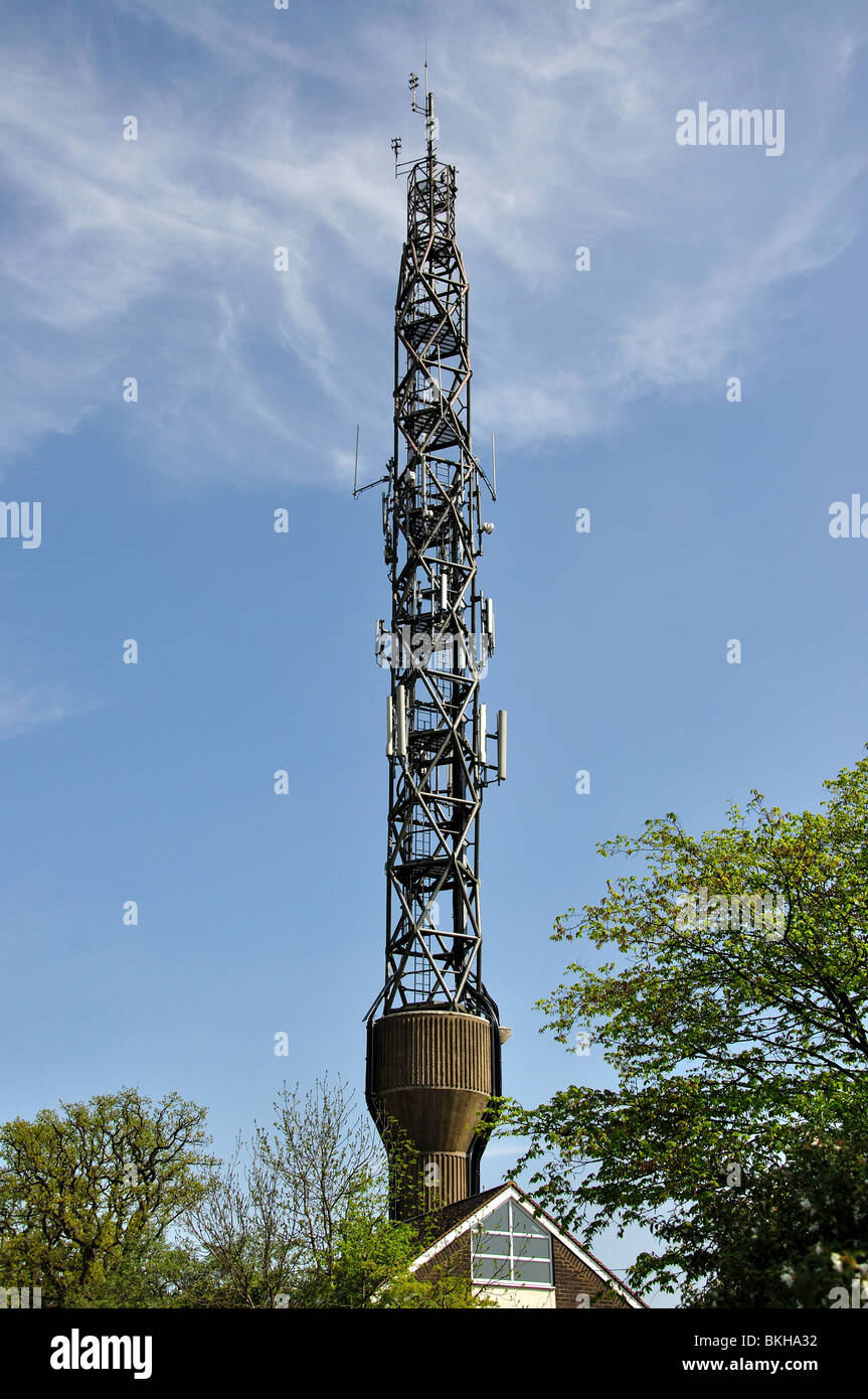 Aerial communications tower, Potters Bar, Hertfordshire, England, United Kingdom Stock Photo