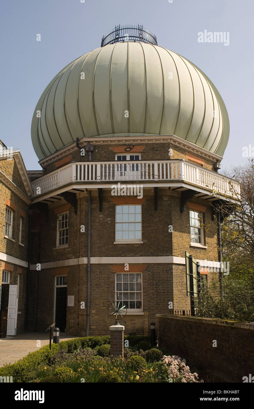 England London Greenwich Royal Observatory Telescope dome Stock Photo
