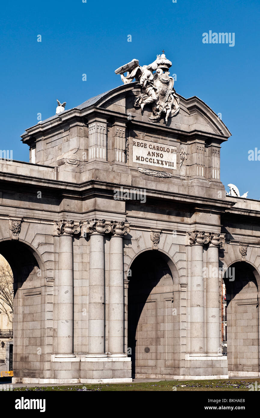 La Puerta De Alcala arch, Madrid, Spain Stock Photo