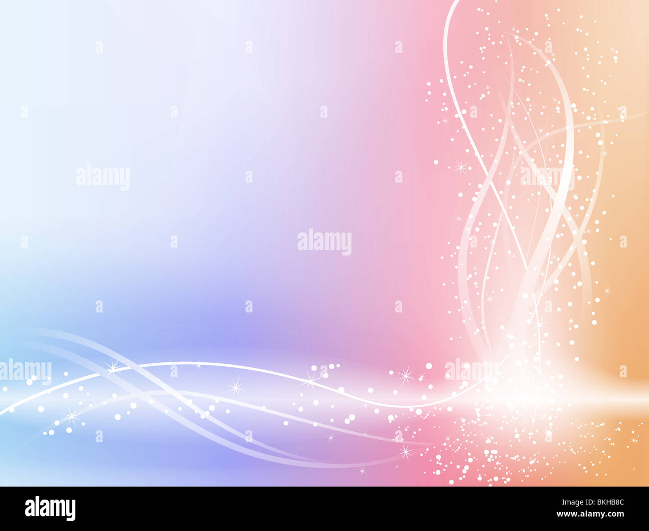 Beautiful Pastel Background with stars and swirls Stock Photo Alamy