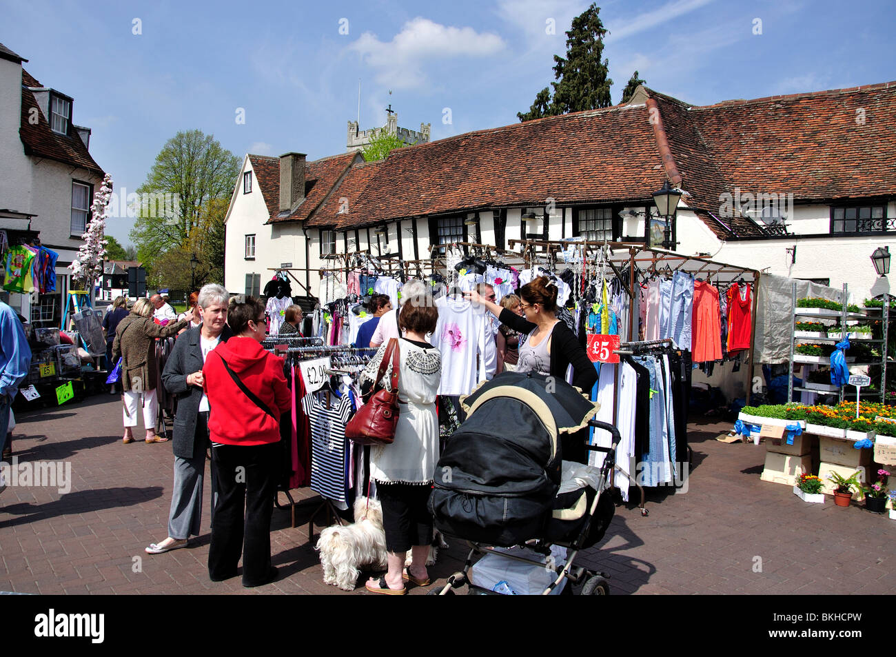 Charter Street Market, Market Place, Waltham Abbey, Essex, England, United Kingdom Stock Photo