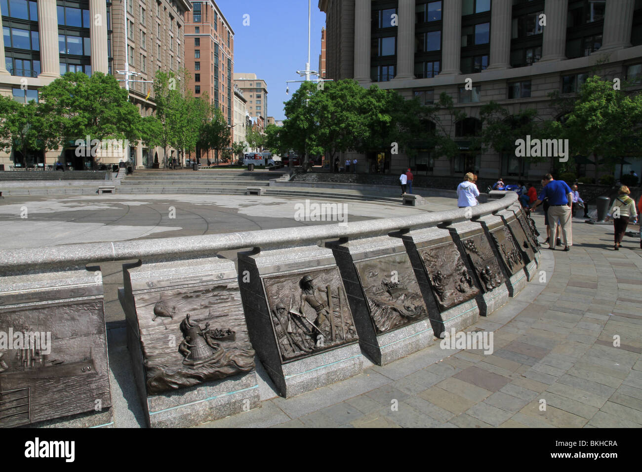 Relief sculptures recall Navy Experiences at The United States Navy
