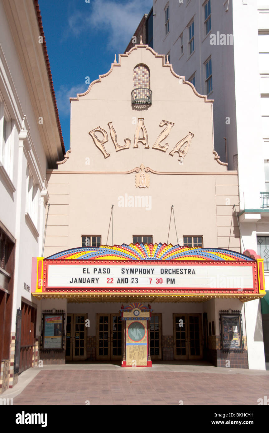 The Plaza movie Theatre in downtown El Paso Stock Photo Alamy