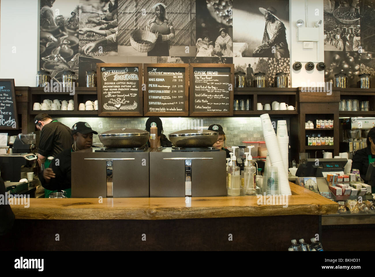 Starbucks Coffee Company Spring Street cafe in the Soho neighborhood of