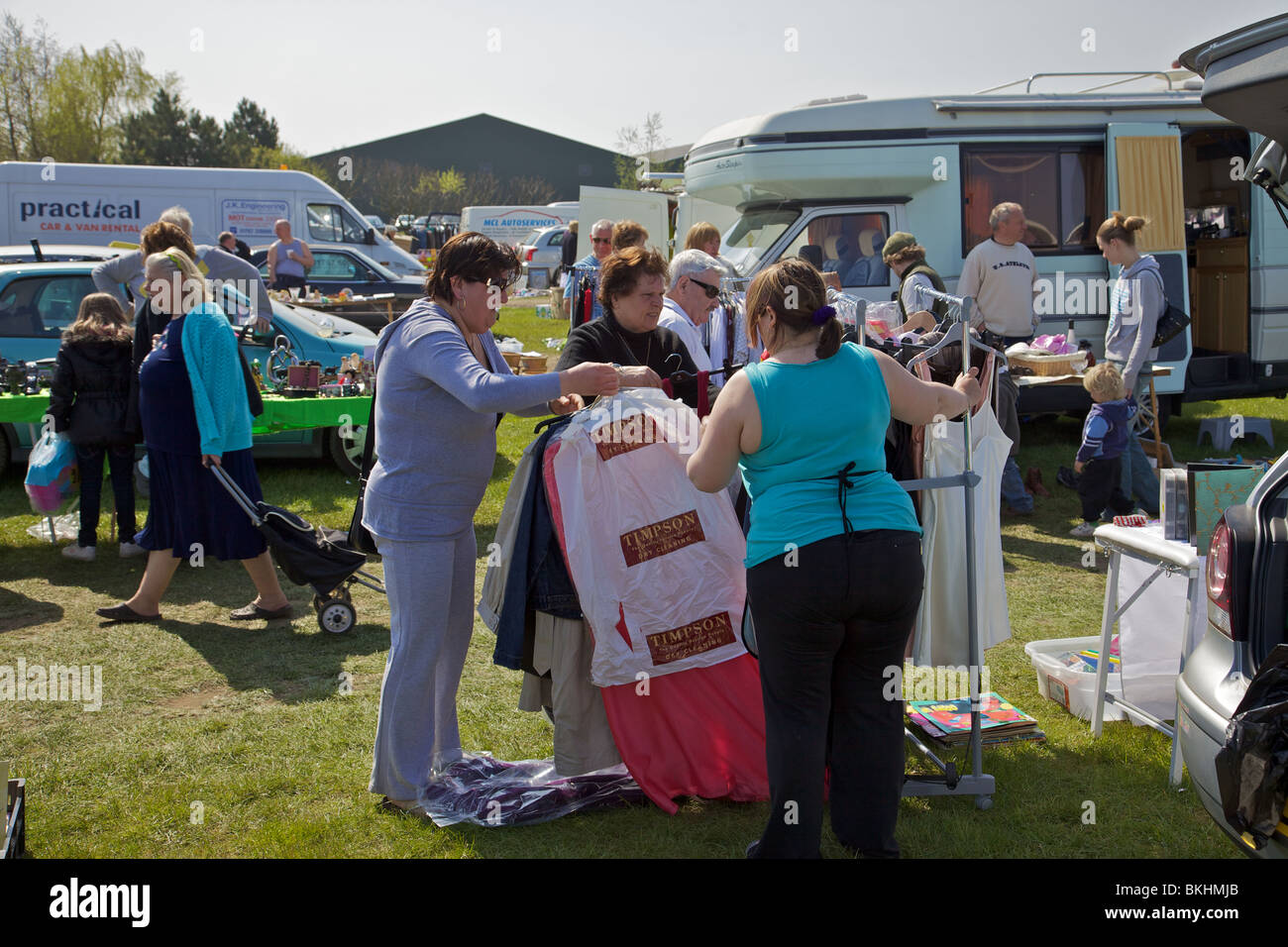 A car boot sale in England Stock Photo